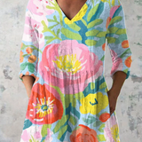 Helene | Lang Bluse med V-Hals