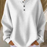 Grace | Enkelt Vaffelstrik Jumper