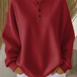 Grace | Enkelt Vaffelstrik Jumper