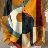Helen | Retro Geometrisk Print Jumper