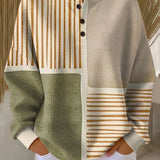 Heather | Grøn & Sennepsfarvet Patchwork Jumper
