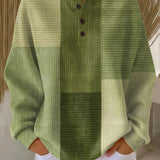 Catherine | Grøn Tonal Patchwork Sweater